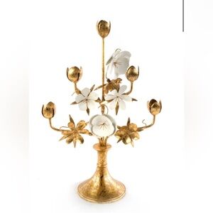 Makenzie Childs Golden Flower Candelabra